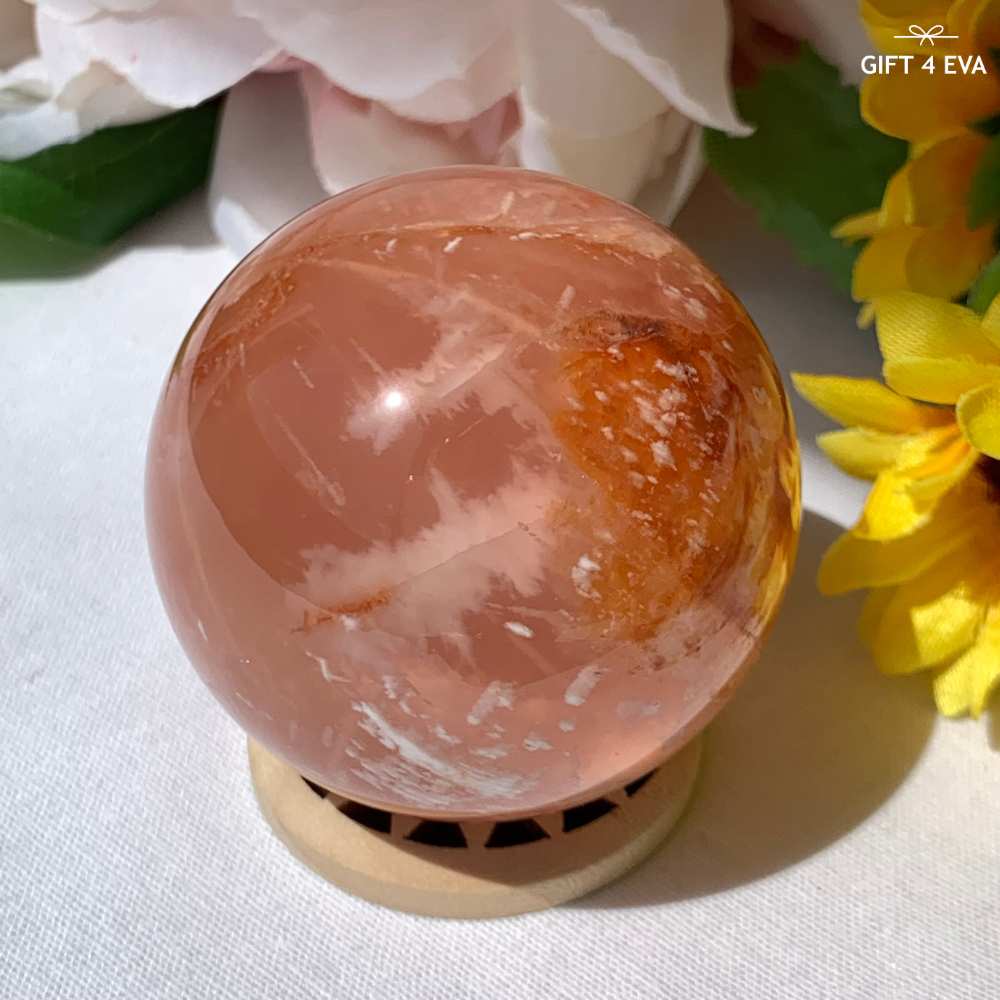 Garden Rose Quartz Sphere