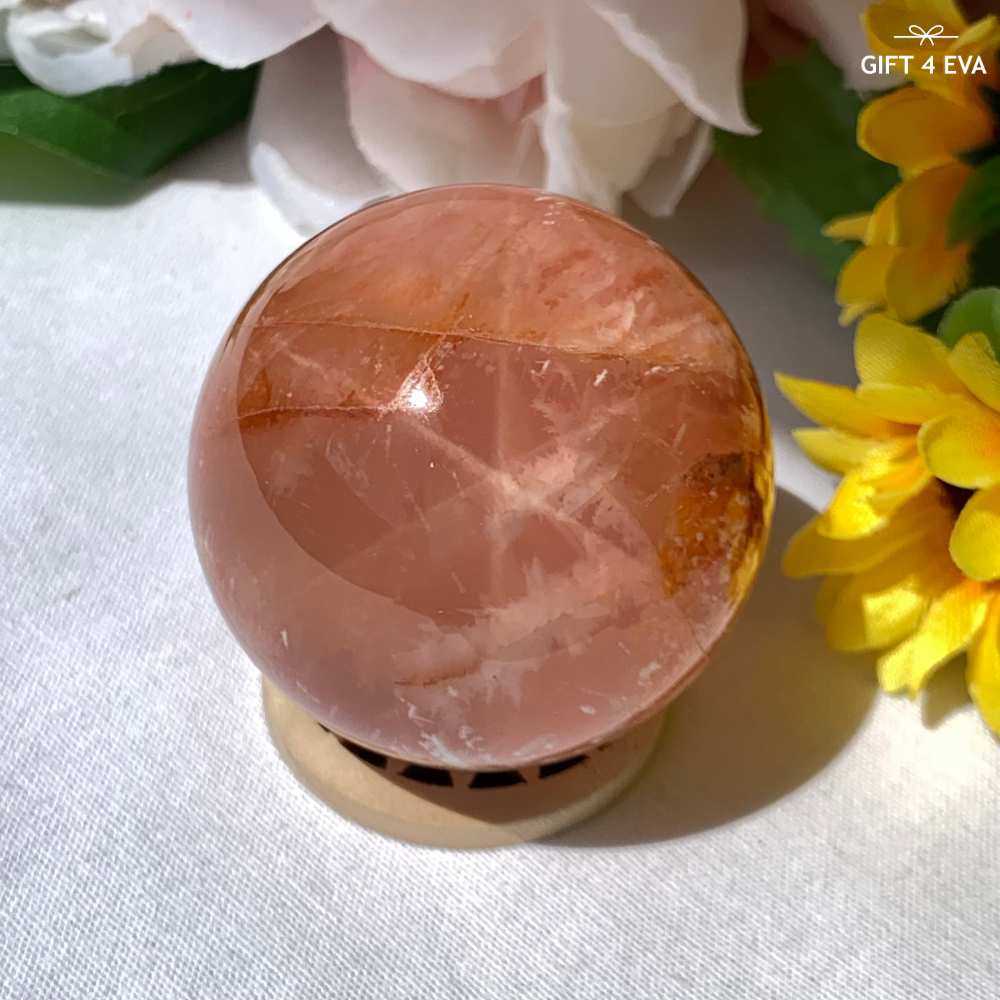 Garden Rose Quartz Sphere