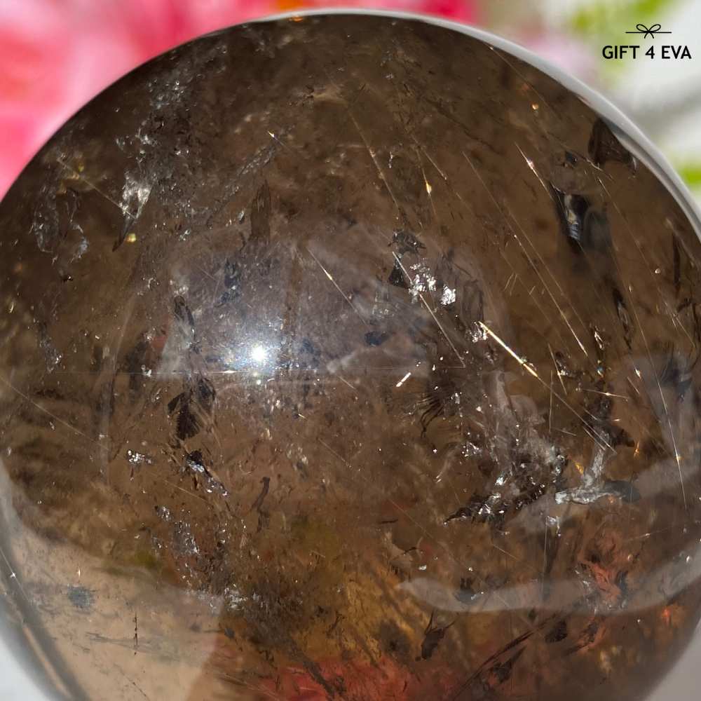 Smoky Rutile Quartz Sphere 59MM