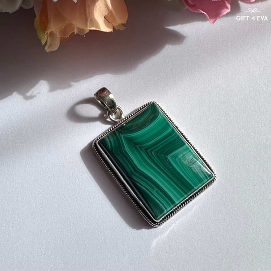 Heather Malachite 925 Silver Pendant