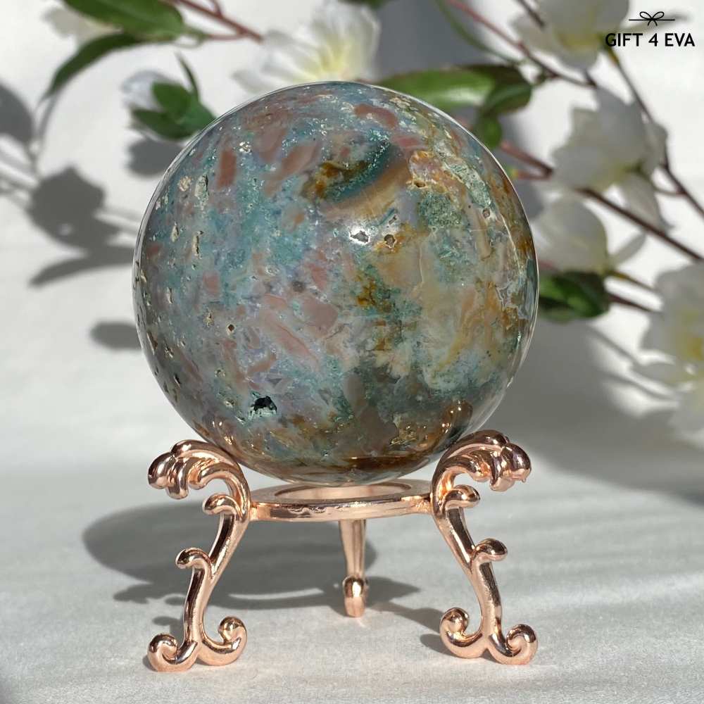 Pastel Ocean Jasper Sphere 58MM