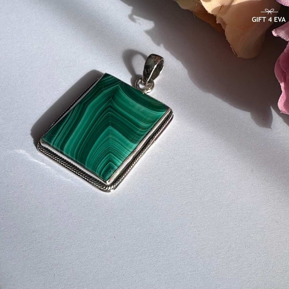 Heather Malachite 925 Silver Pendant