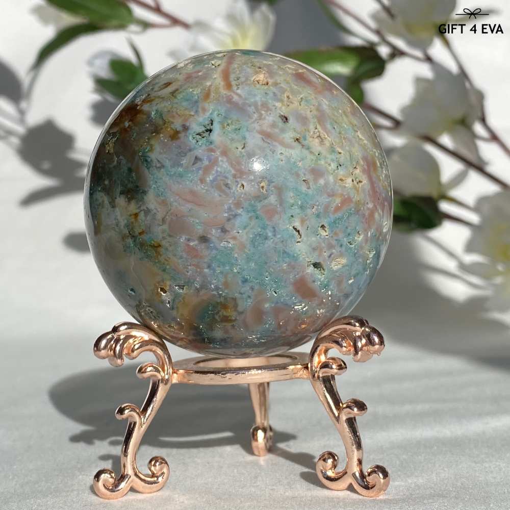 Pastel Ocean Jasper Sphere 58MM