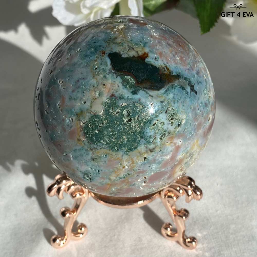 Pastel Ocean Jasper Sphere 58MM