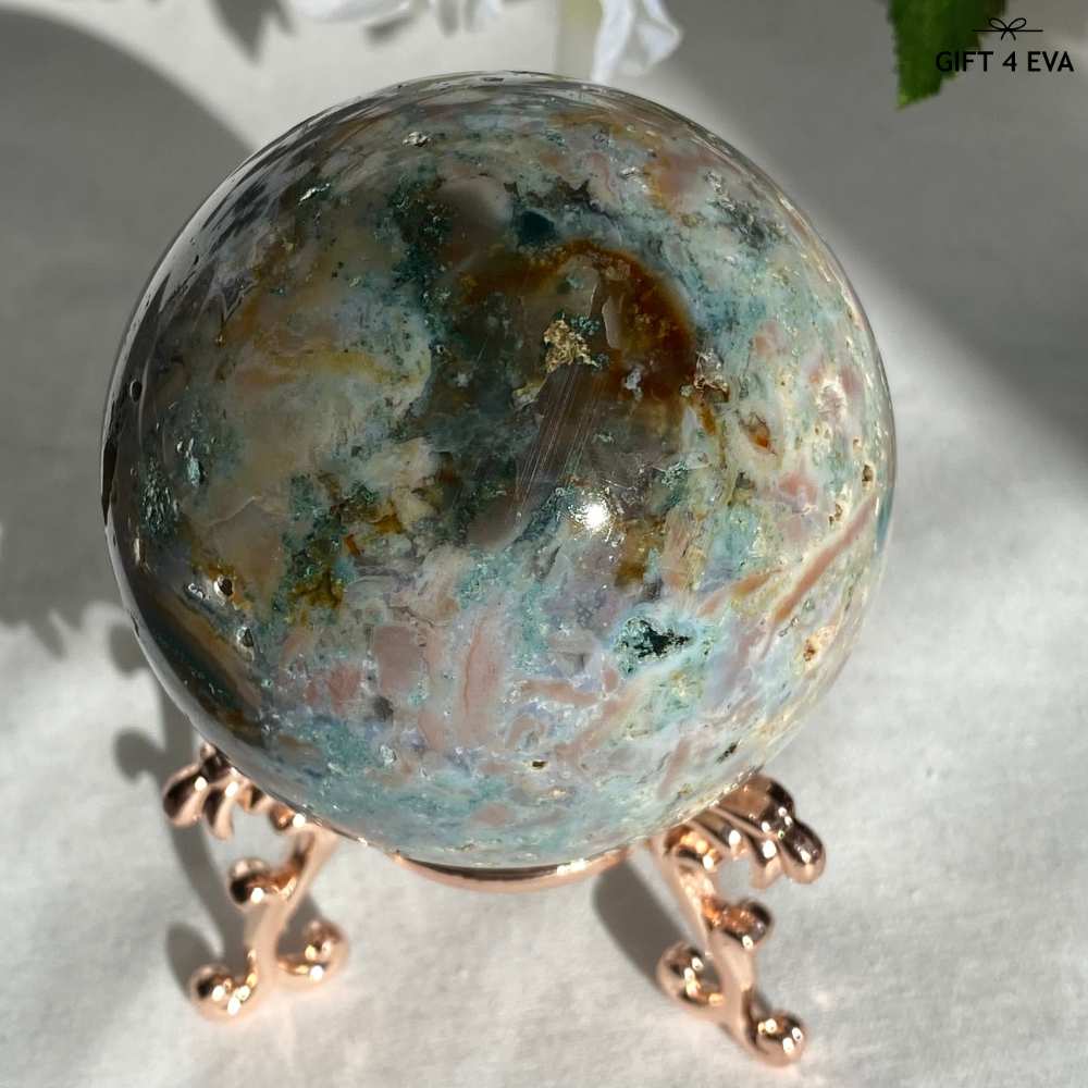 Pastel Ocean Jasper Sphere 58MM