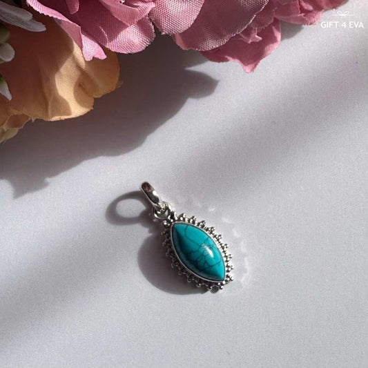 Jennifer Turquoise 925 Silver Pendant