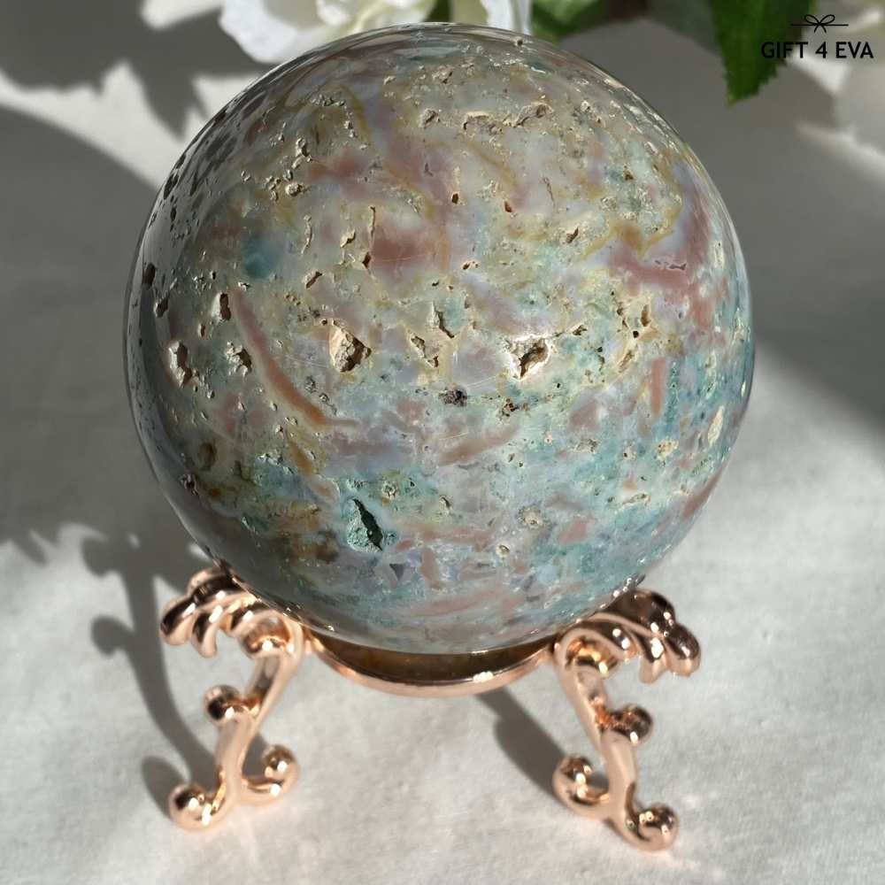 Pastel Ocean Jasper Sphere 58MM