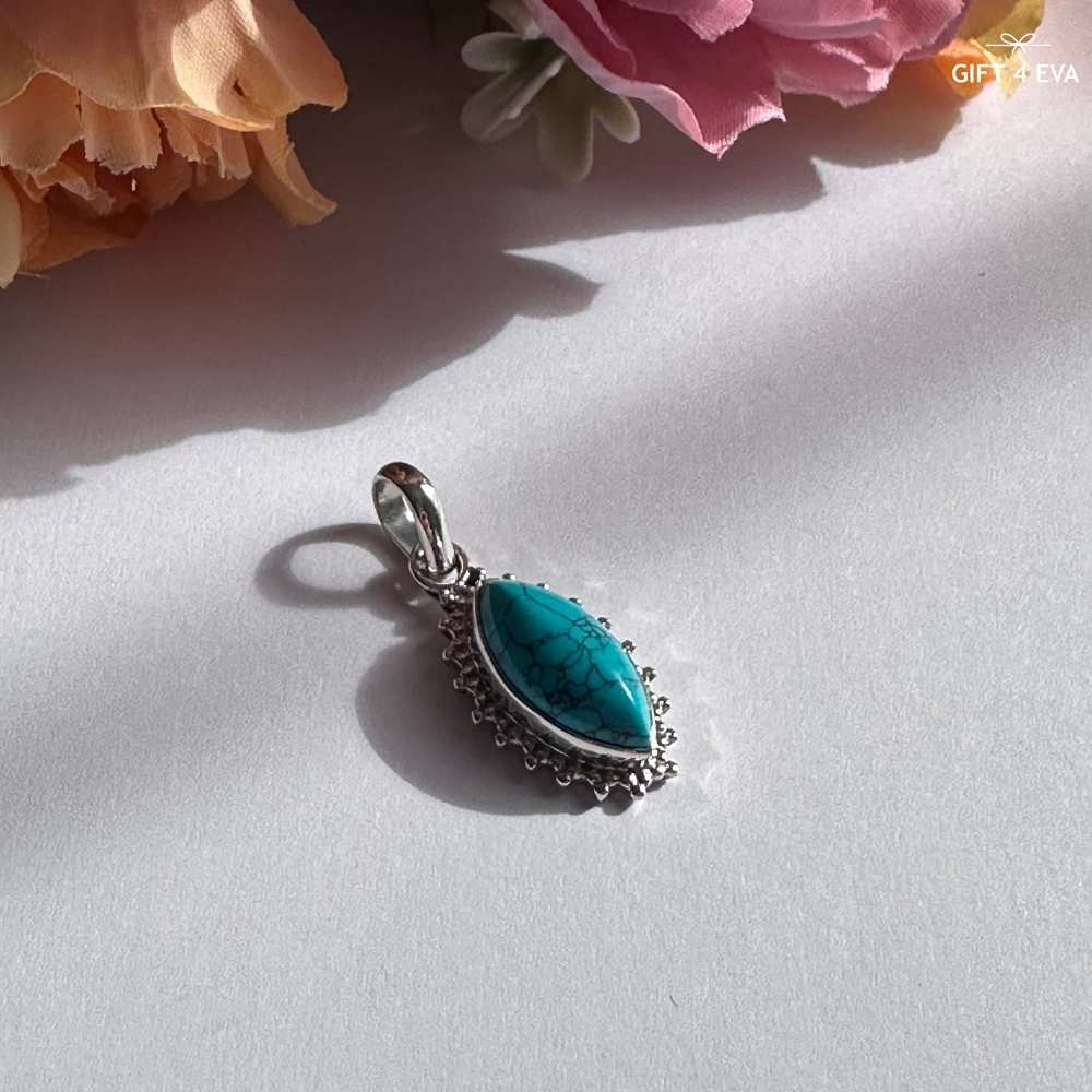 Jennifer Turquoise 925 Silver Pendant