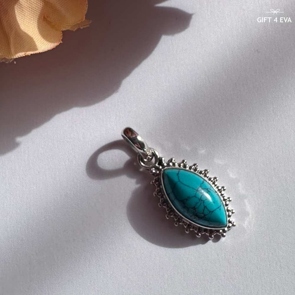 Jennifer Turquoise 925 Silver Pendant