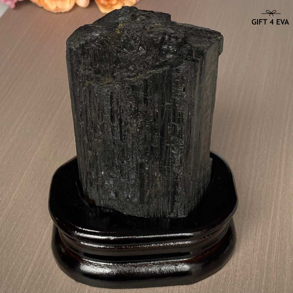 Raw Black Tourmaline with Stand 702G