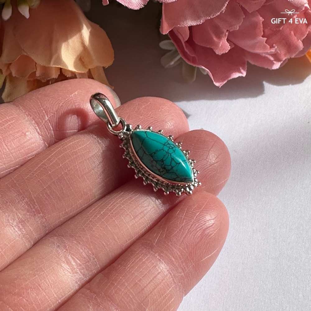 Jennifer Turquoise 925 Silver Pendant