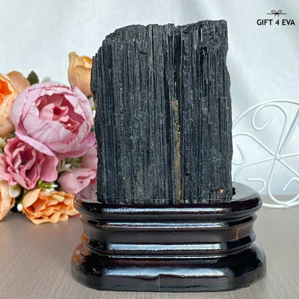 Raw Black Tourmaline with Stand 788G