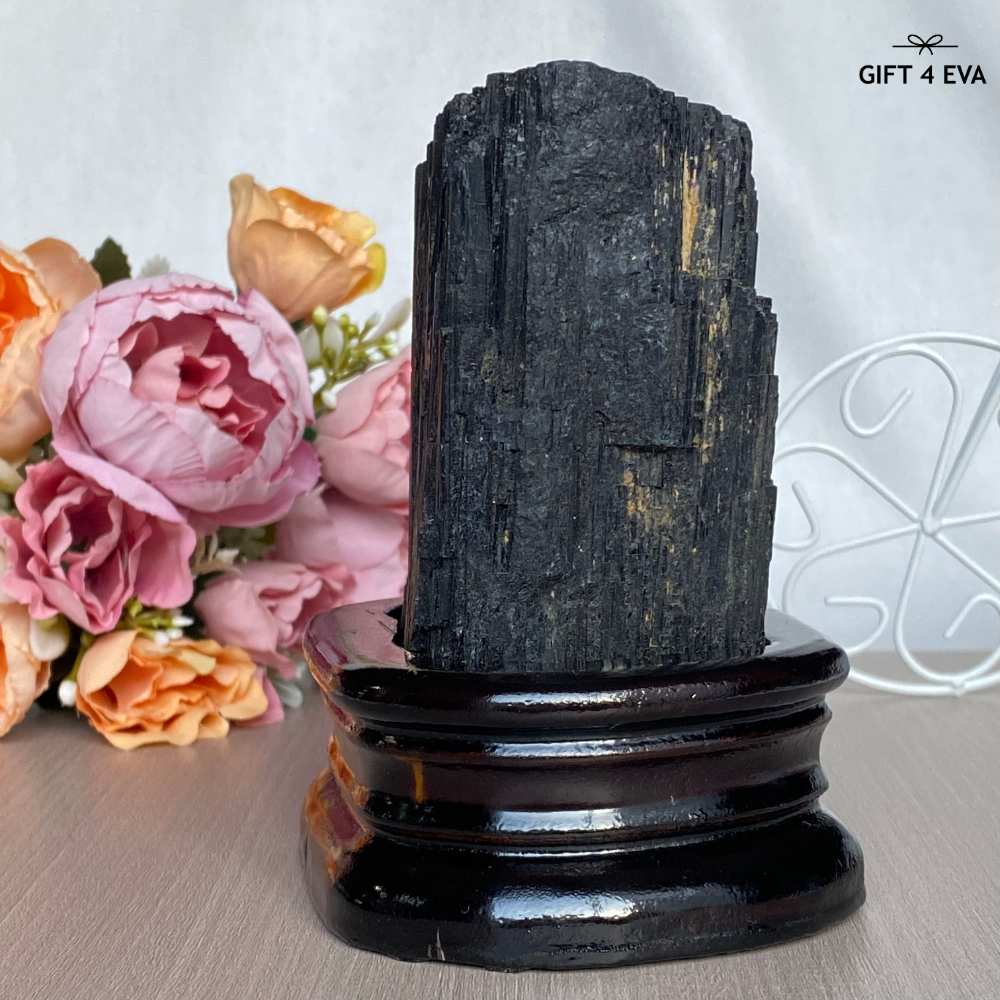 Raw Black Tourmaline with Stand 788G