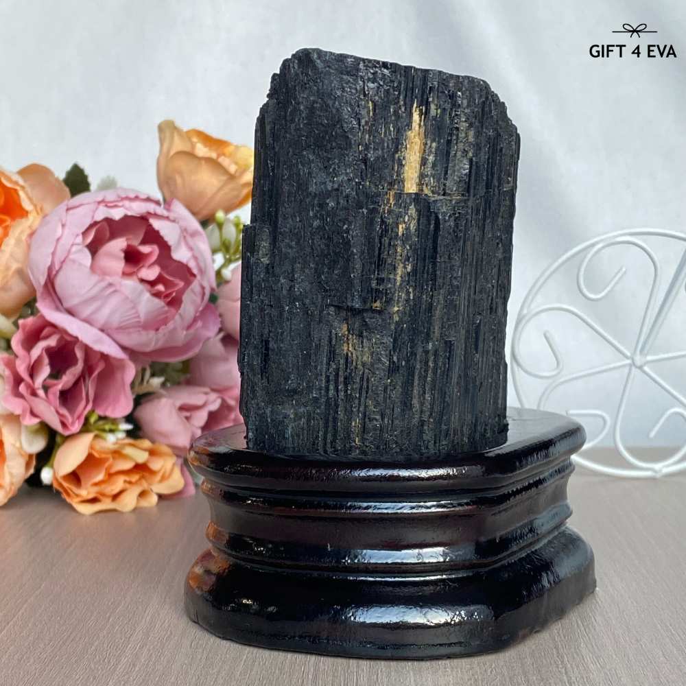 Raw Black Tourmaline with Stand 788G