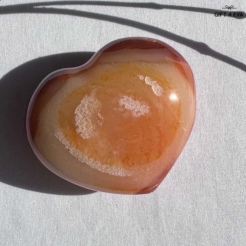 Carnelian Puffy Heart