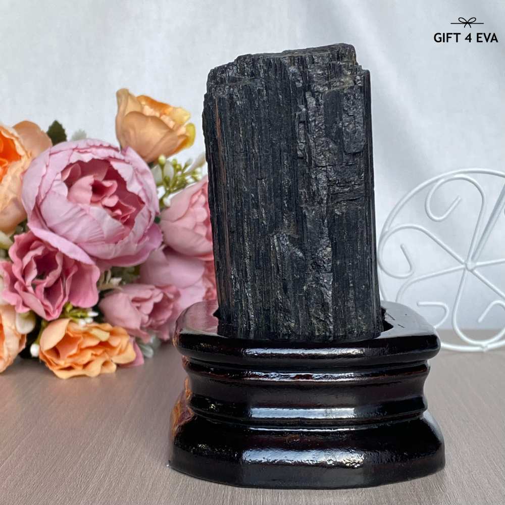 Raw Black Tourmaline with Stand 788G