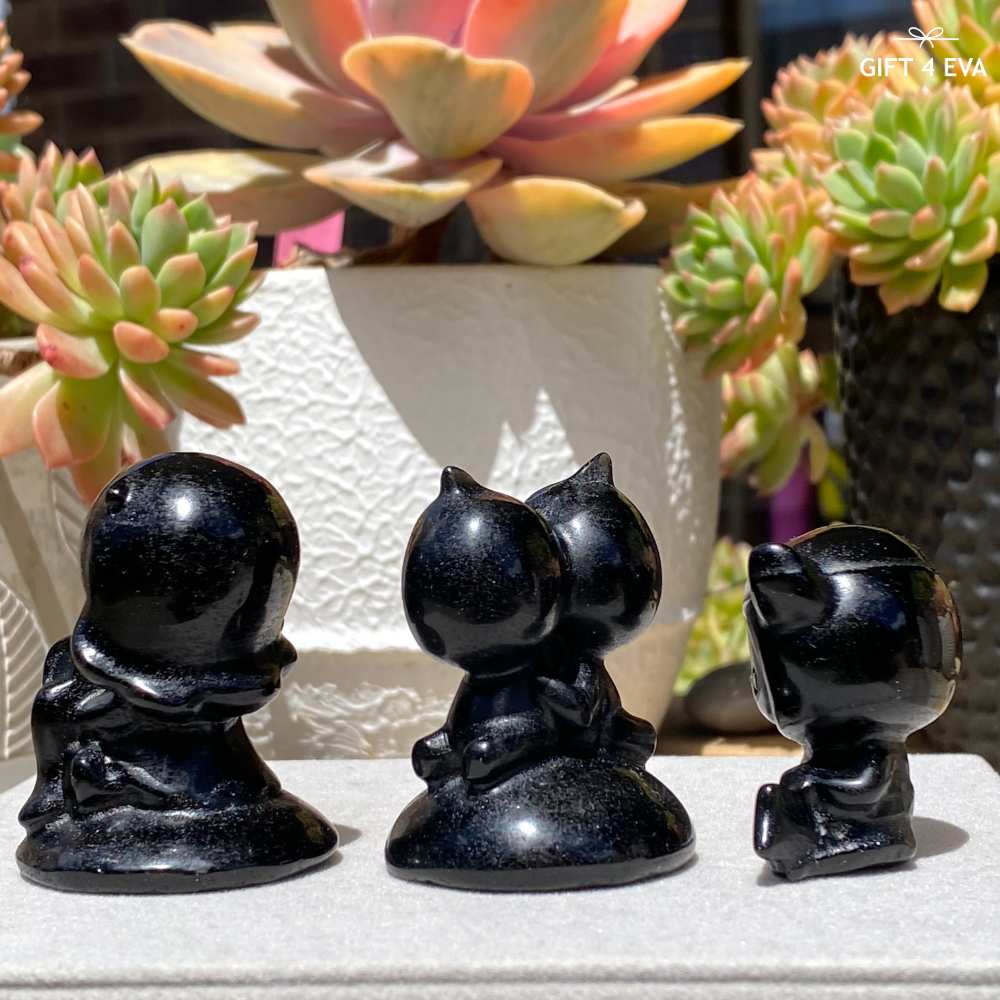 Black Obsidian Carvings - Assorted