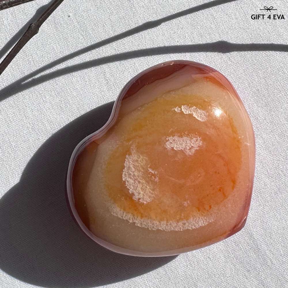 Carnelian Puffy Heart