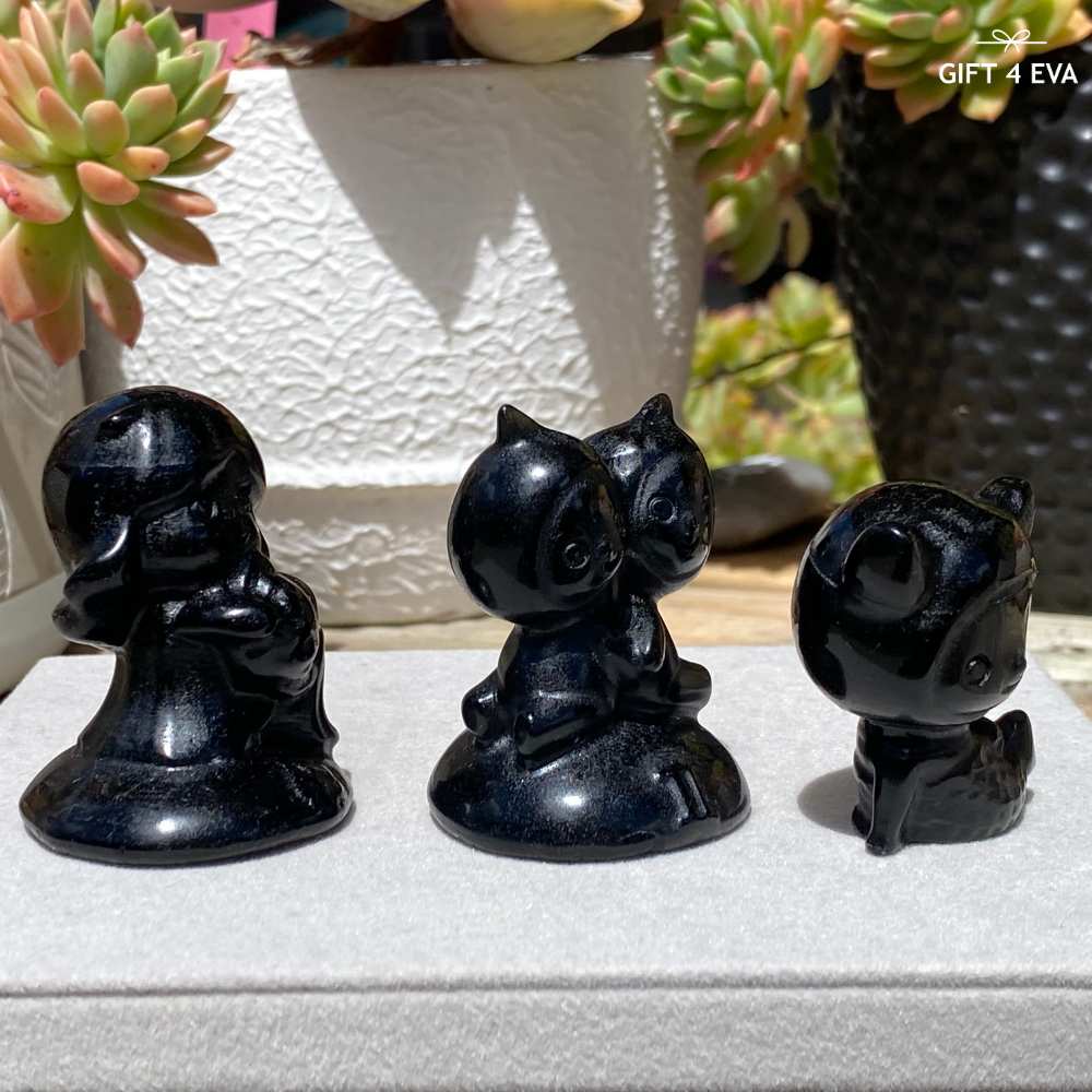 Black Obsidian Carvings - Assorted