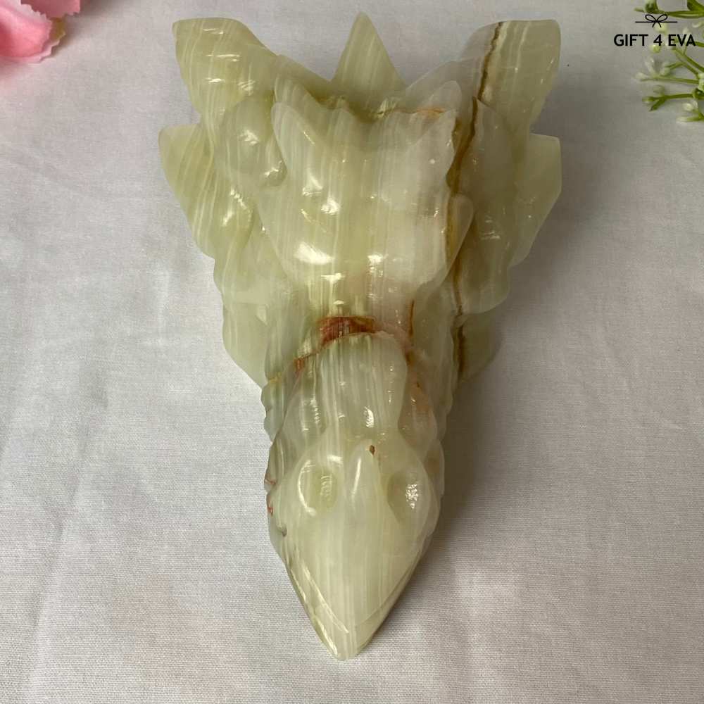 Banded Calcite Dragon Head 683G