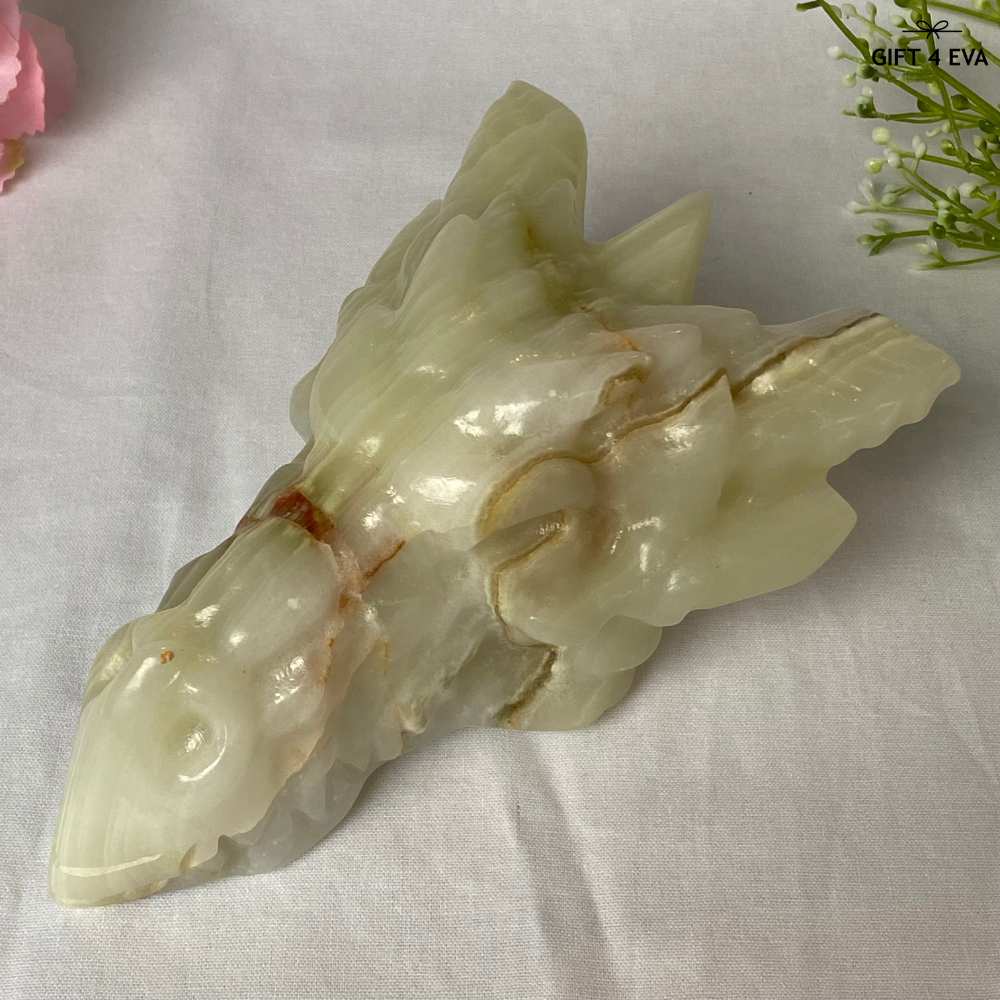 Banded Calcite Dragon Head 683G