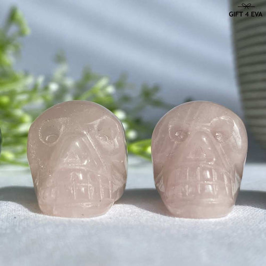 Rose Quartz Mini Skull