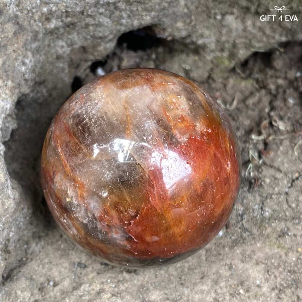 Full Amphibole Garden Quartz Sphere 41MM