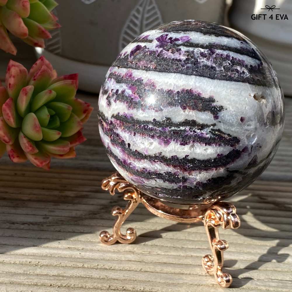 Zebra Fluorite Sphere 62MM