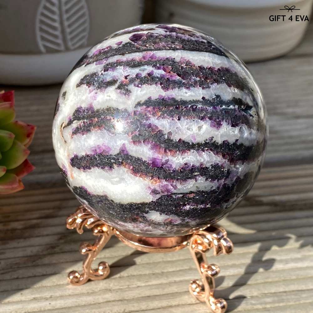 Zebra Fluorite Sphere 62MM