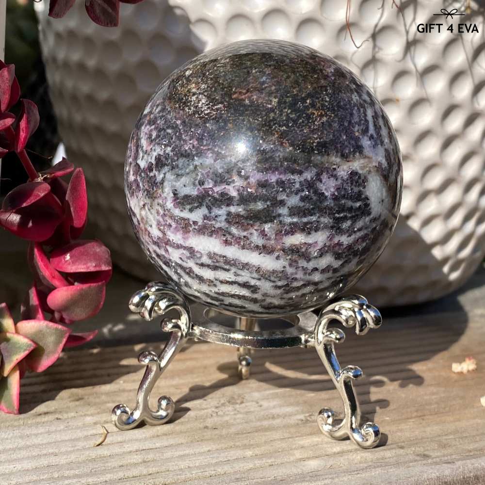 Zebra Fluorite Sphere 57MM