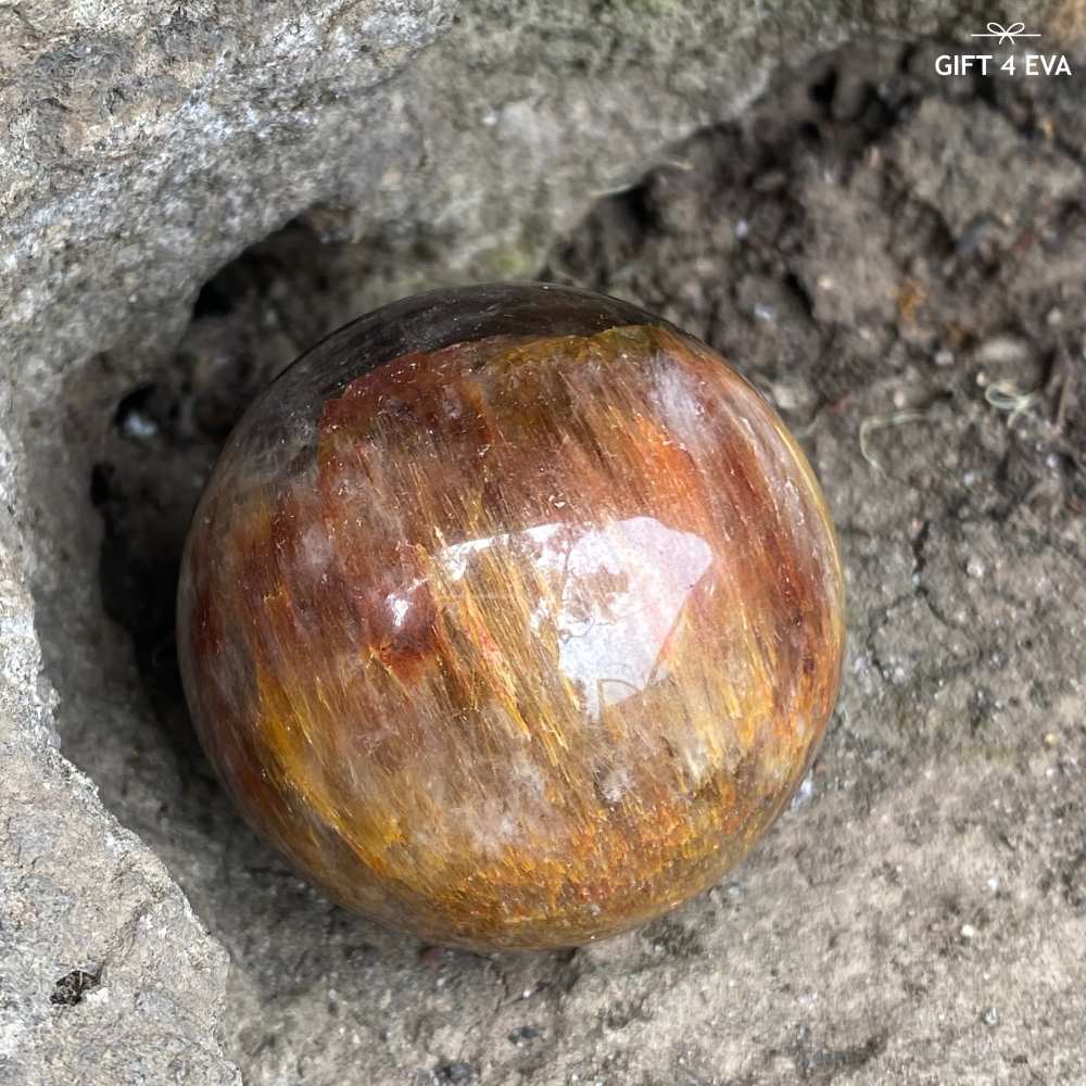 Full Amphibole Garden Quartz Sphere 41MM