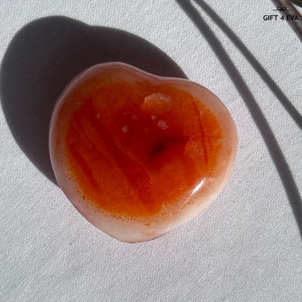 Carnelian Puffy Heart