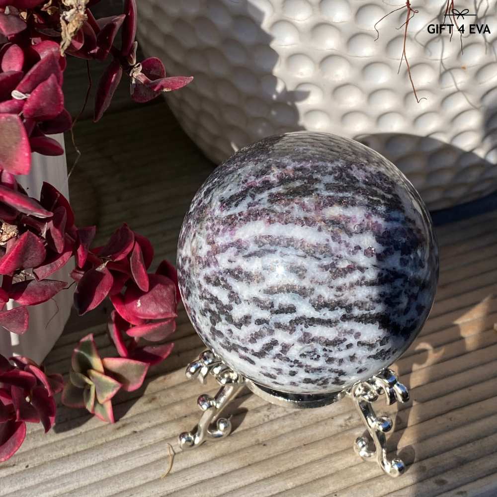 Zebra Fluorite Sphere 57MM