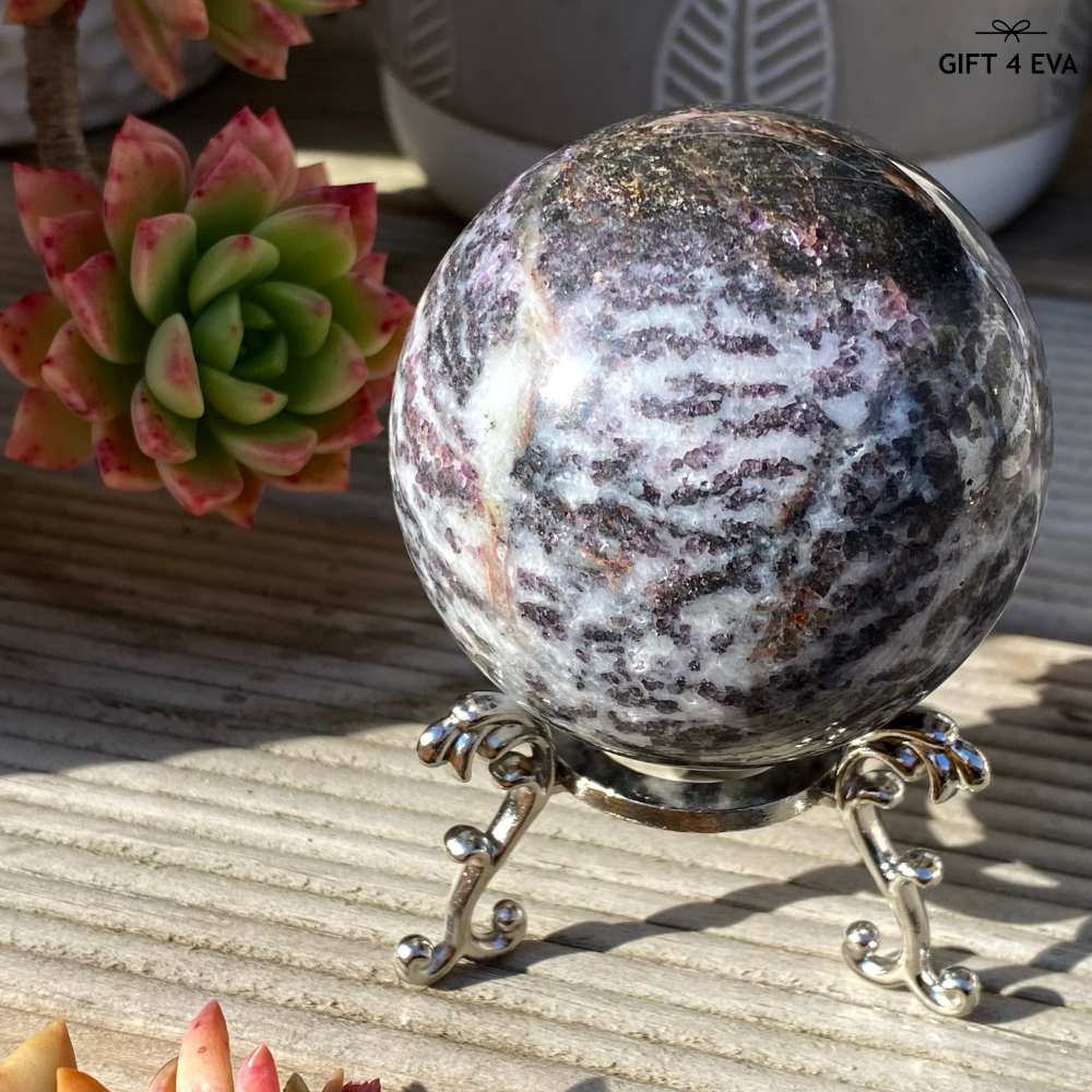 Zebra Fluorite Sphere 57MM