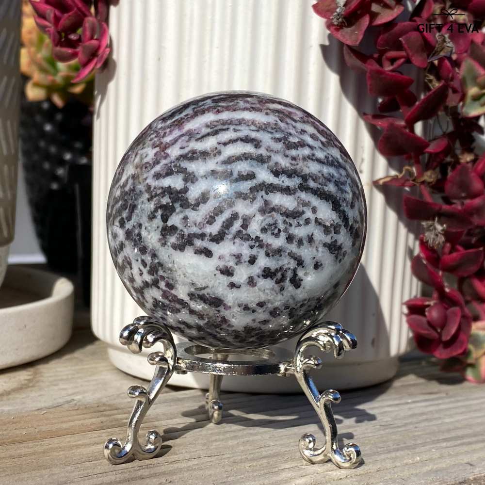 Zebra Fluorite Sphere 57MM