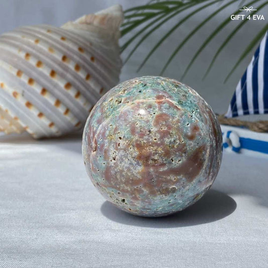 Pastel Ocean Jasper Sphere 60MM