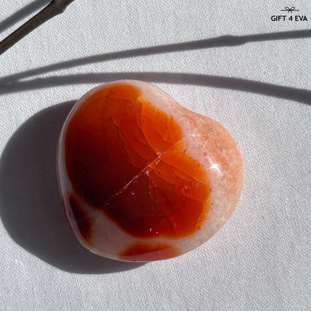 Carnelian Puffy Heart