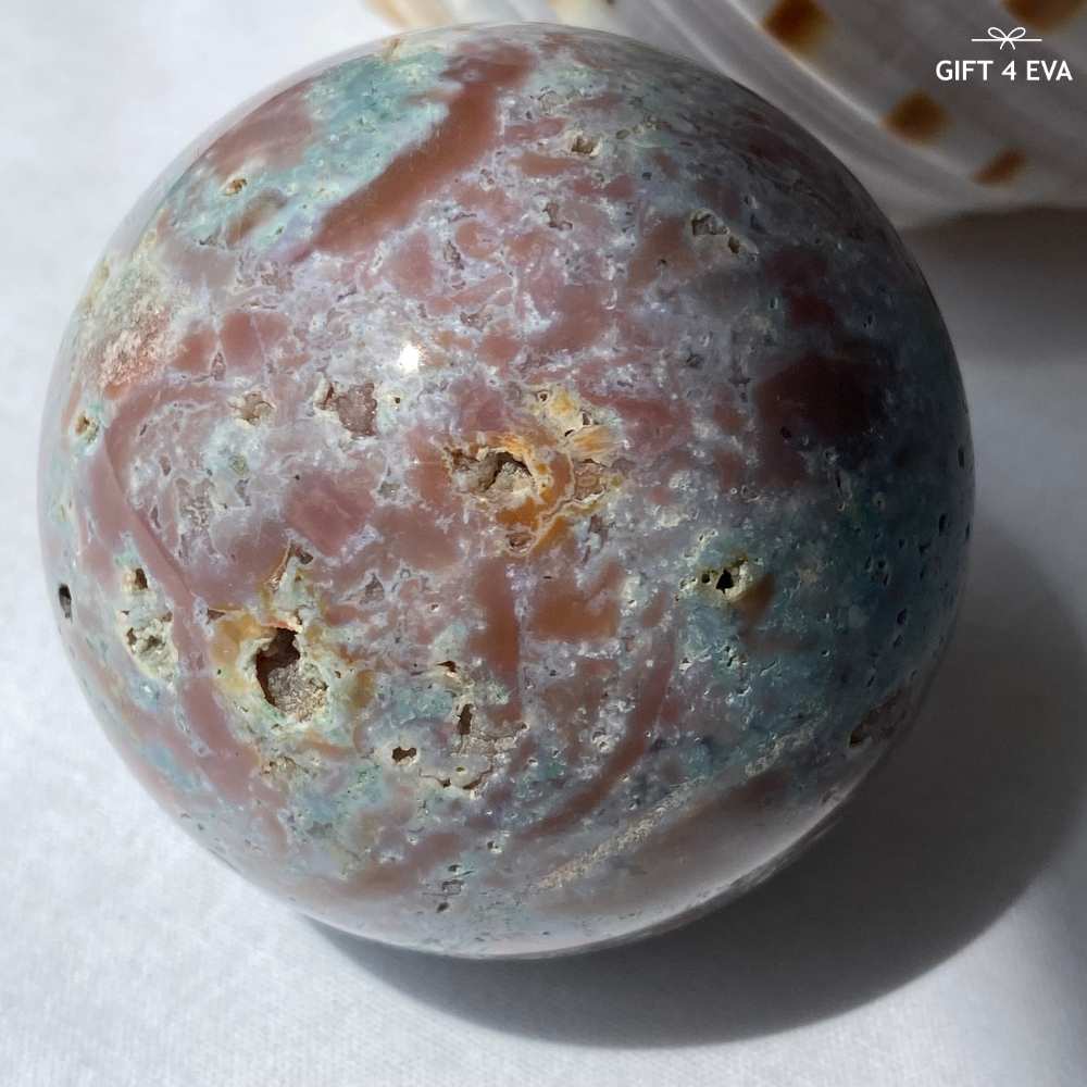 Pastel Ocean Jasper Sphere 60MM