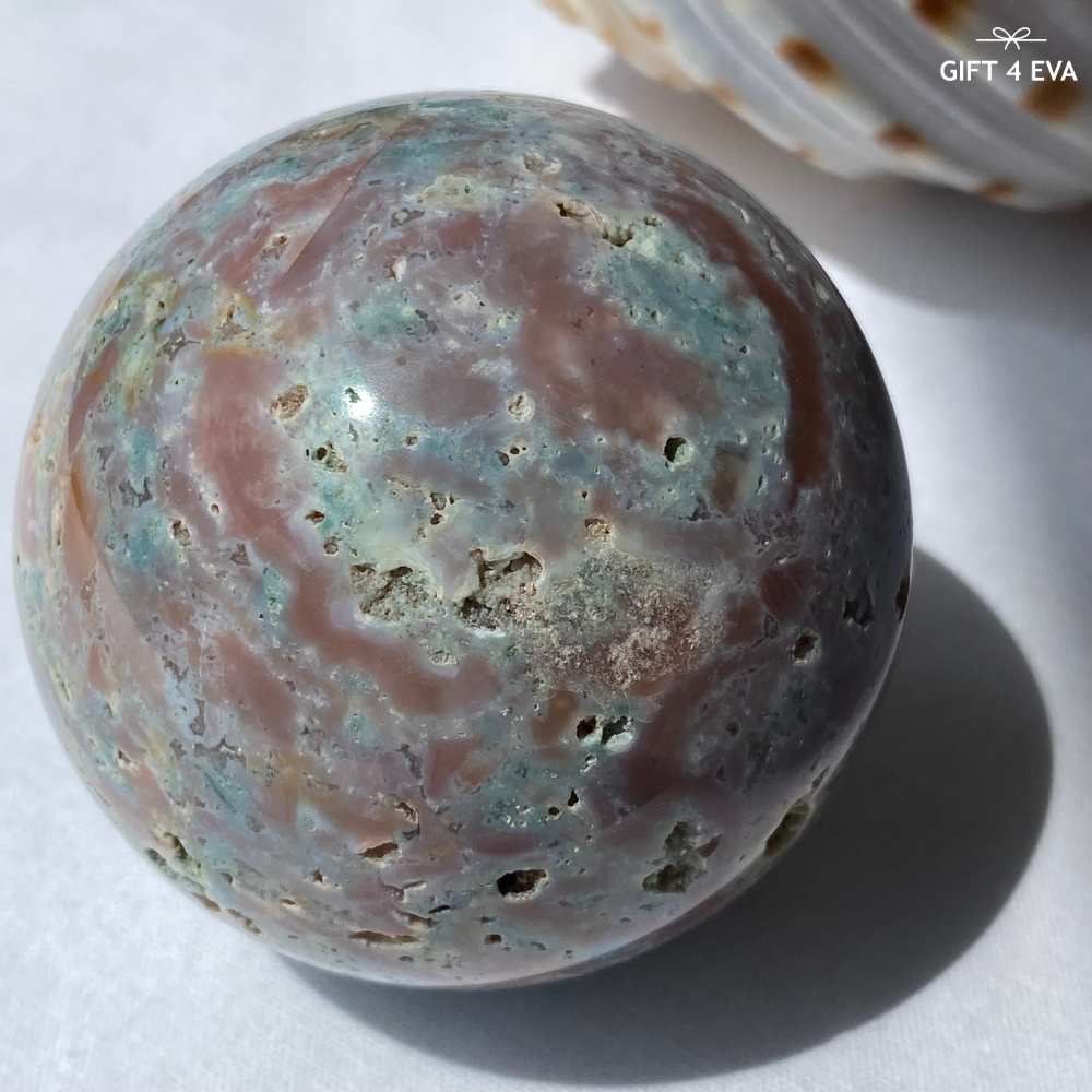 Pastel Ocean Jasper Sphere 60MM