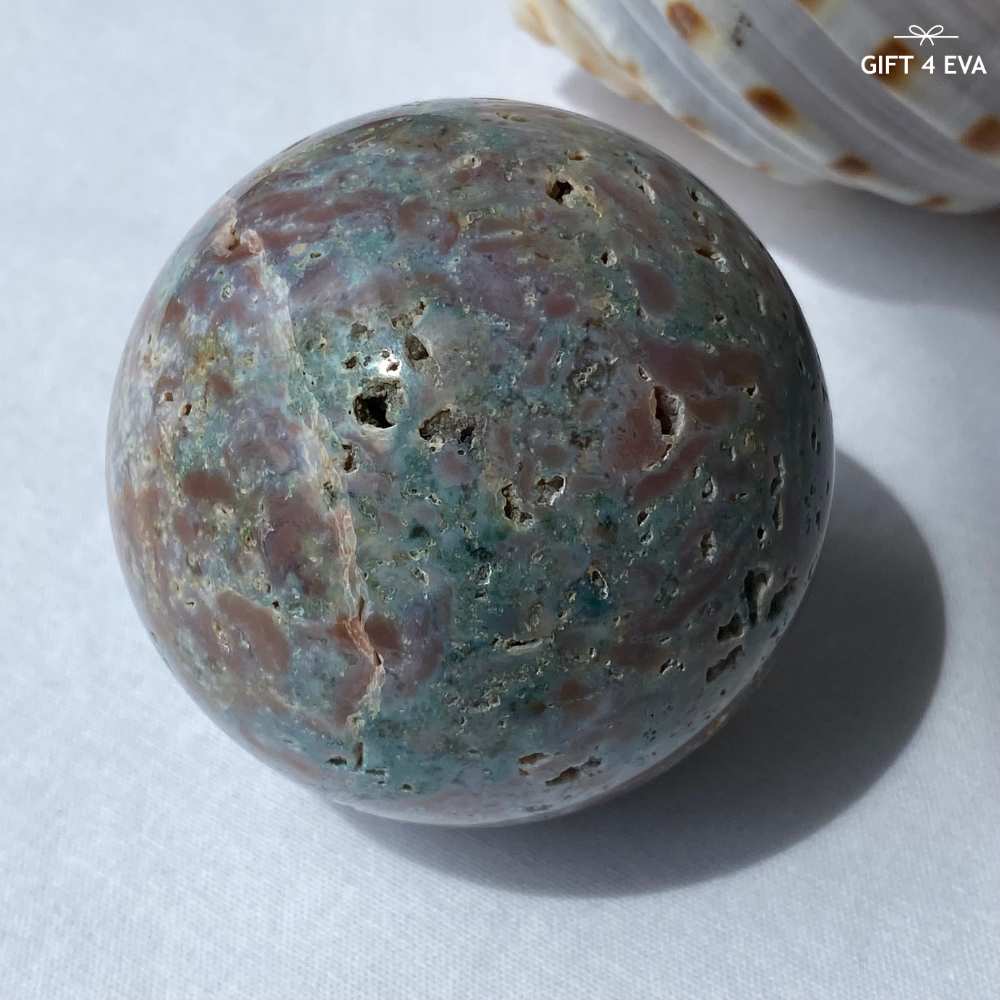 Pastel Ocean Jasper Sphere 60MM