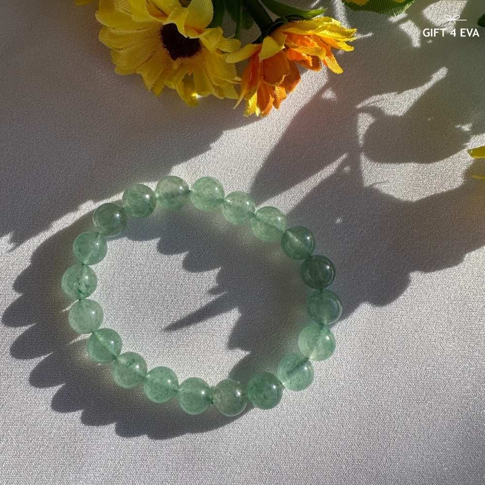 Green Strawberry Quartz Bracelet