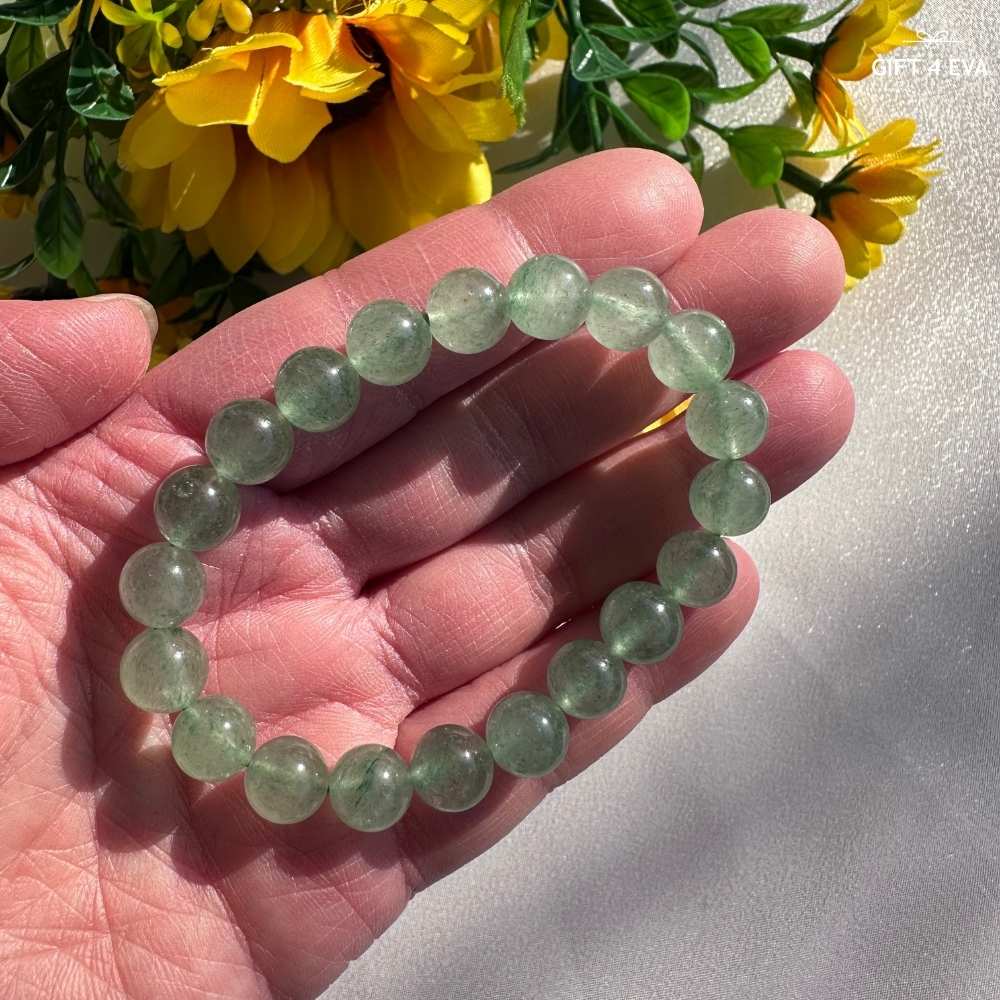 Green Strawberry Quartz Bracelet