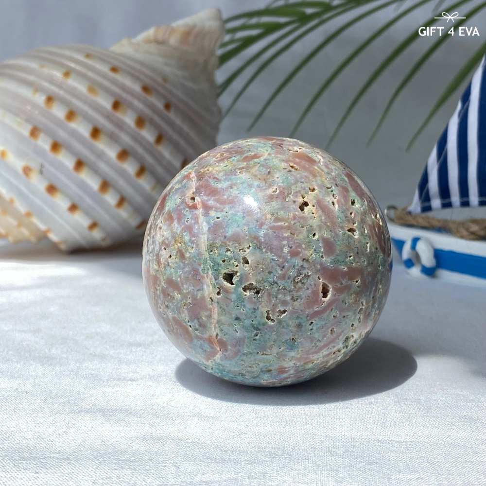 Pastel Ocean Jasper Sphere 60MM