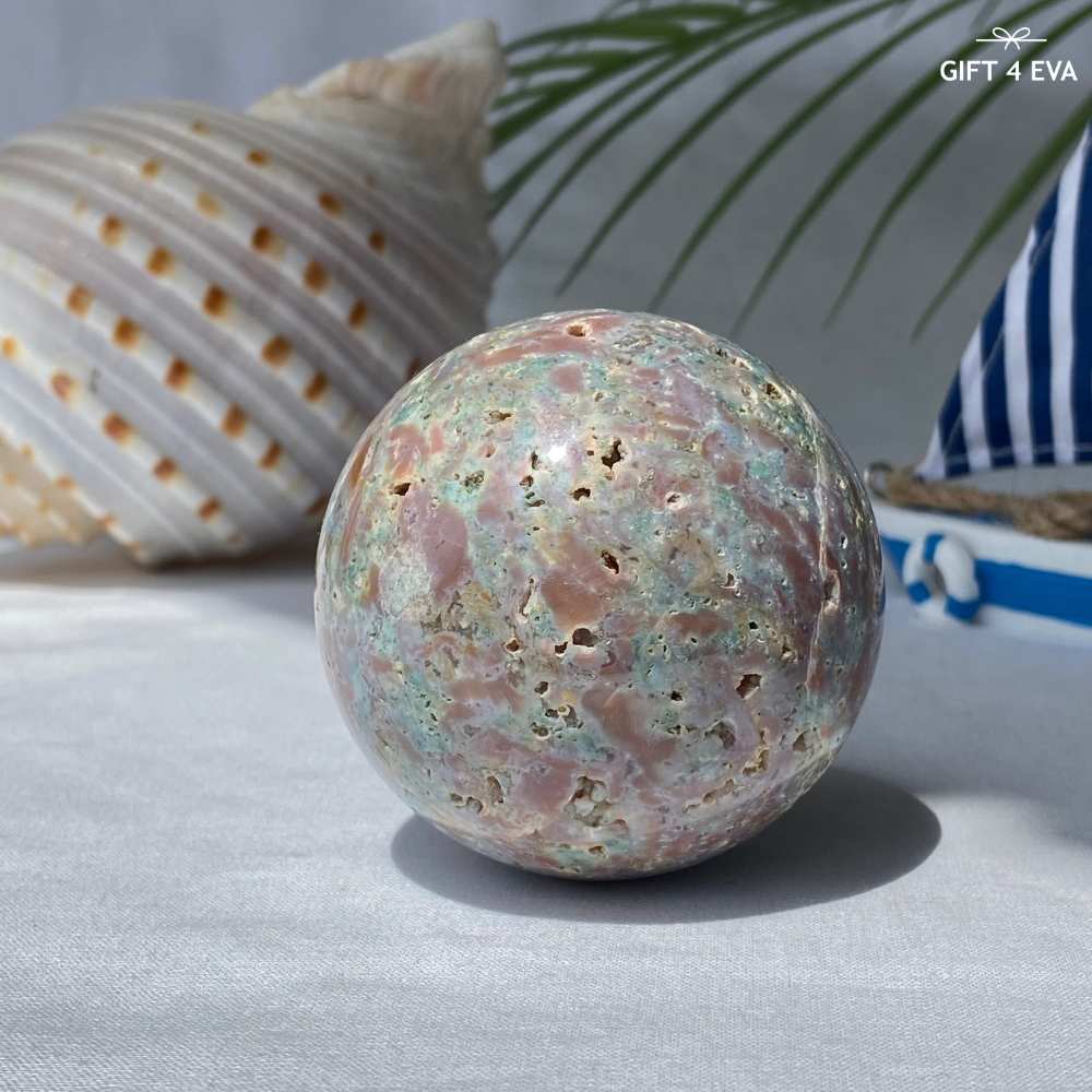 Pastel Ocean Jasper Sphere 60MM