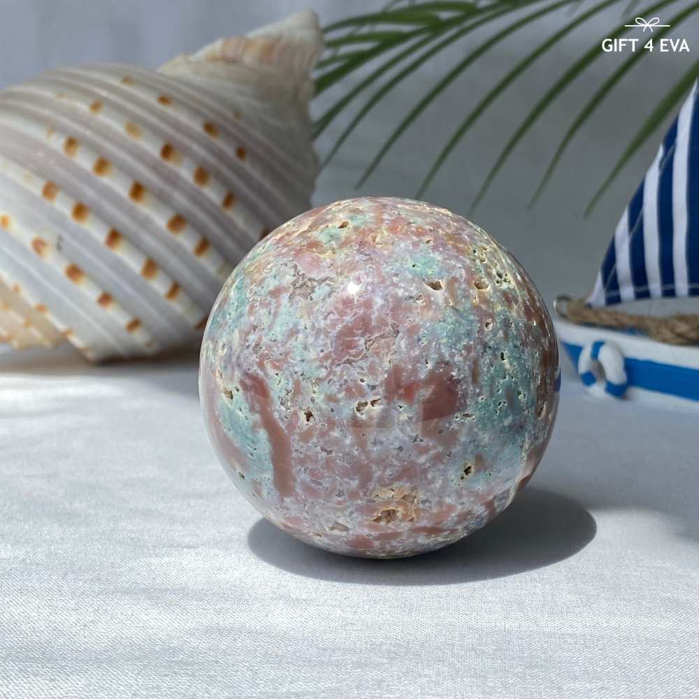 Pastel Ocean Jasper Sphere 60MM