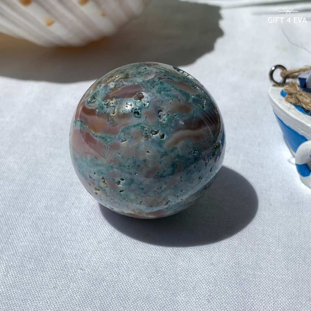 Pastel Ocean Jasper Sphere 41MM