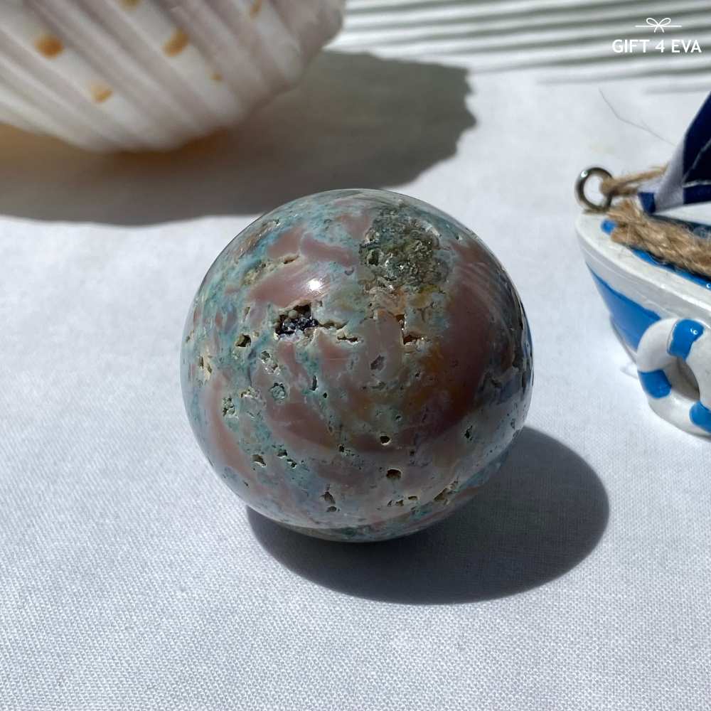 Pastel Ocean Jasper Sphere 41MM