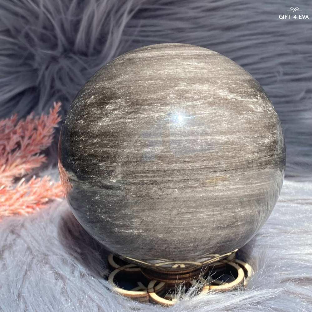 Silver Sheen Obsidian Sphere