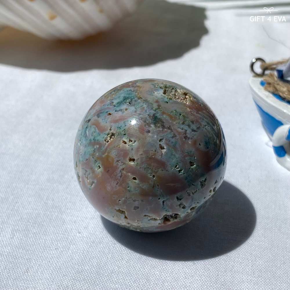 Pastel Ocean Jasper Sphere 41MM