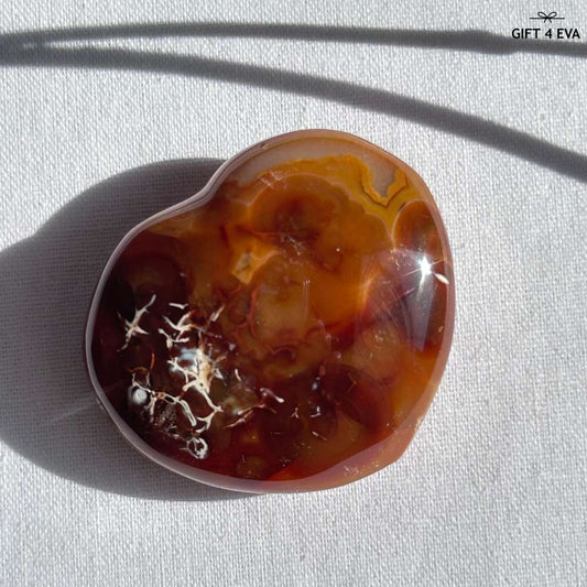 Carnelian Puffy Heart